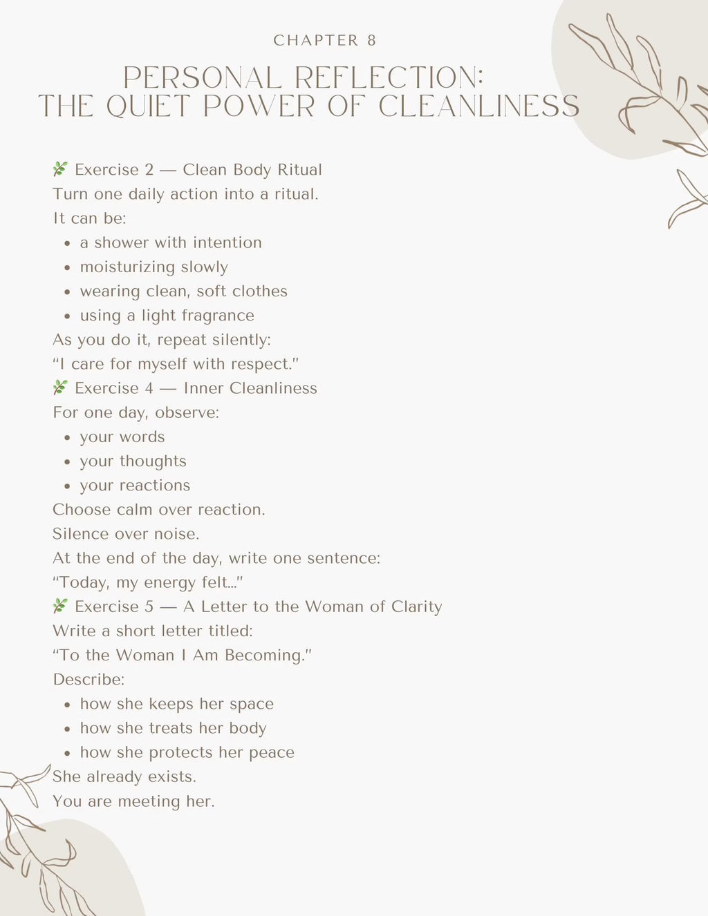 Self Growth Workbook for Women – Gentle Glow Up Journal, Self-Love Guide (Digital Download)