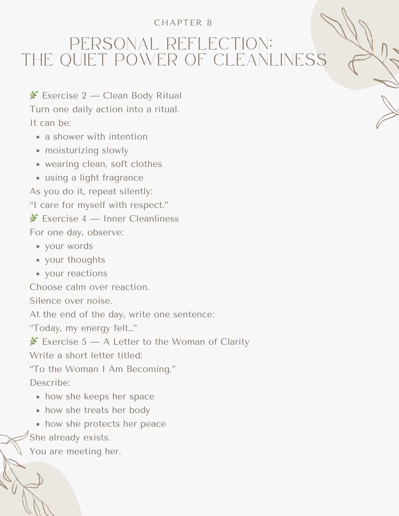 Self Growth Workbook for Women – Gentle Glow Up Journal, Self-Love Guide (Digital Download)